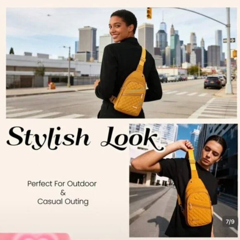 Yellow Quilted Fanny Pack,‎ Bum, Crossbody, Park Bag (NEW & SUPER CUTE!)